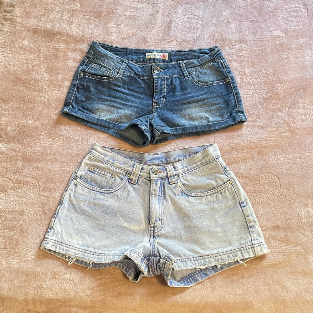 LOT of 2 💥 VINTAGE Y2K Jean Shorts